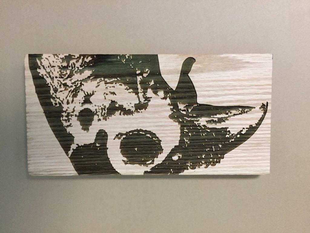 Restaurant wood sign laser engraving printing